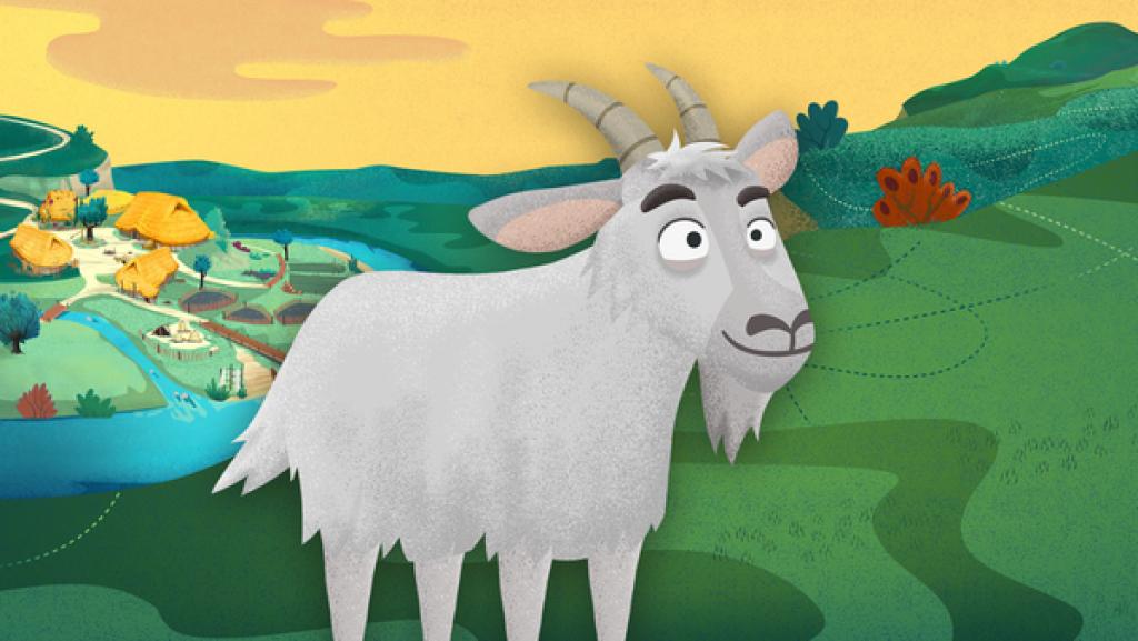 Das ist die Ziege | Rechte: KiKA/ Silke Zinecker Lerne die Ziege kennen! Wie ist ihr Leben in der Bronzezeit? Was erlebt sie alles?