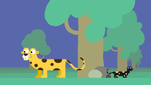 Rechte: KiKA/SWR/Studio FILM BILDER/Julia Ocker Der Feuersalamander und der Leopard