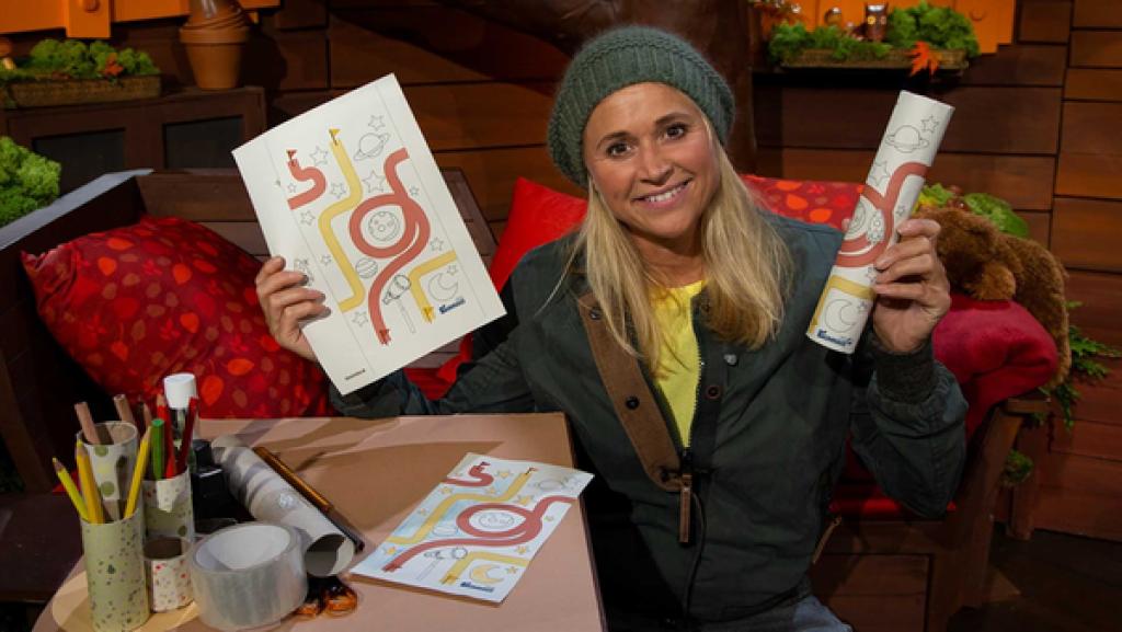 Sing und ein Korb voller Äpfel  Singa und ein Raketenspiel