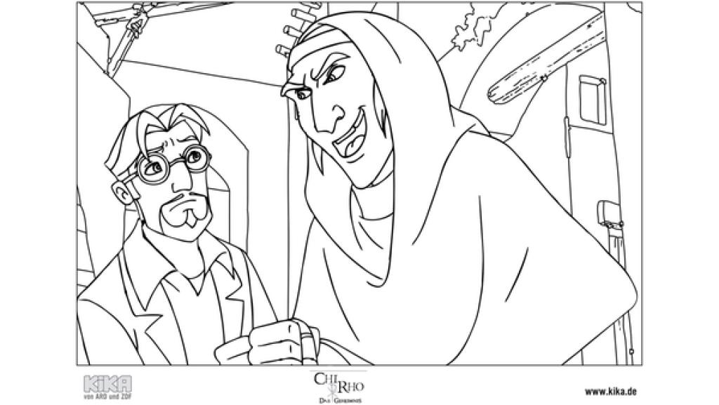 Chi Rho  Ausmalbild | Rechte: KiKA/Cross Media/Beta/Trickompany