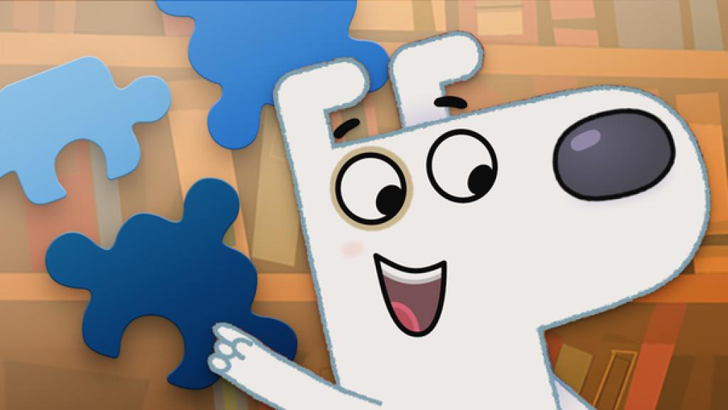 Der wunderliche Buchladen von Dog und Puck Spiel Schiebepuzzle