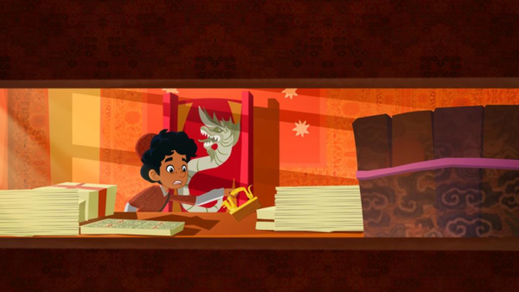 Marco stiehlt einen Stempel.