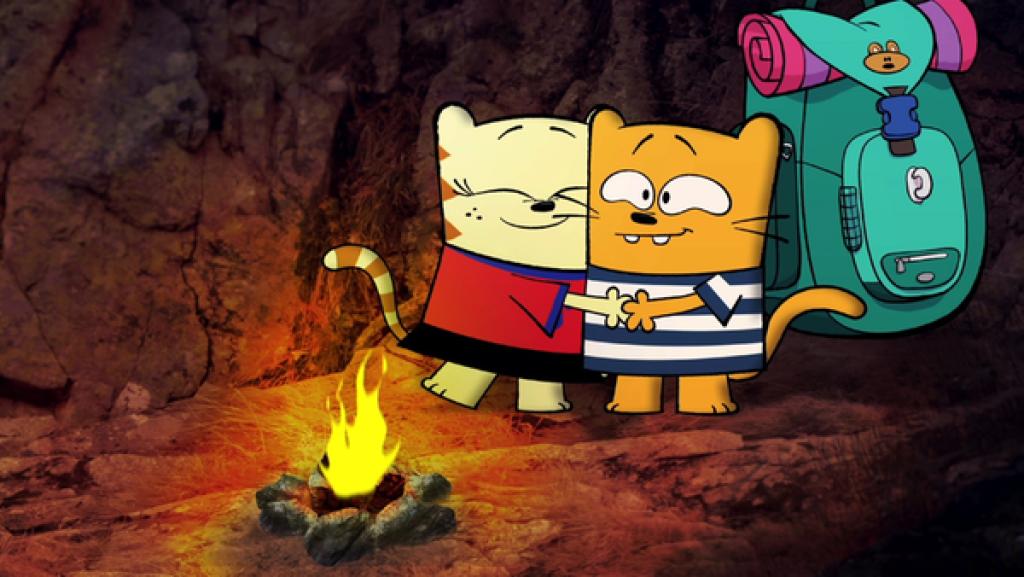 Ollie und Moon haben es sich gemütlich gemacht, um die Sterne zu betrachten.