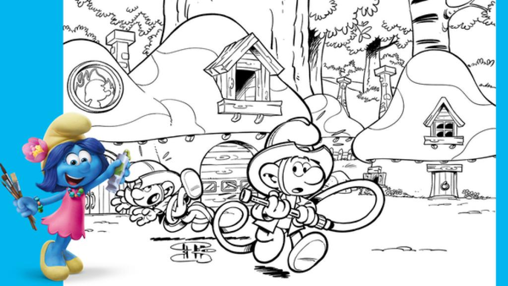 Ausmalbild "Dummi" | Rechte: KiKA/Peyo Productions, Dupuis Édition & Audiovisuell 2020 Male Dummi wieder bunt an!