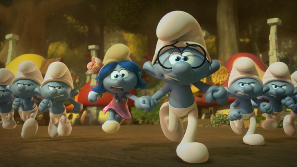 Auf der Flucht vor Gargamel werden Schlaubi und Blüte vom Blitz getroffen und landen in einer Parallelwelt, in der alles verkehrt herum ist.