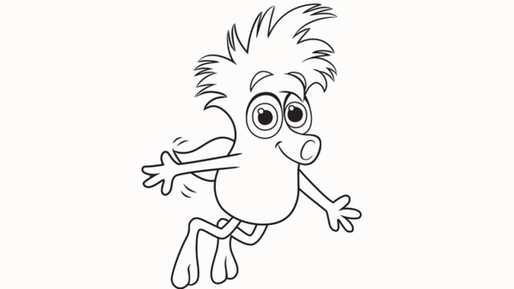 Ausmalbild - Hugo | Rechte: KiKA/Nelvana Hugo das Monsterchen