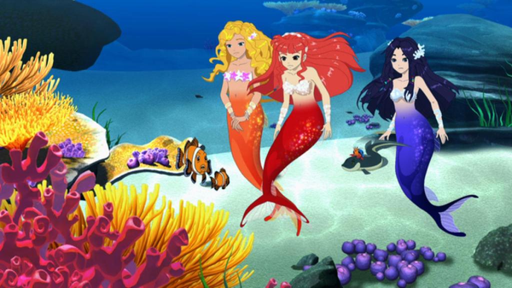 Emma, Rikki und Cleo treffen unter Wasser die beiden Clownfische.