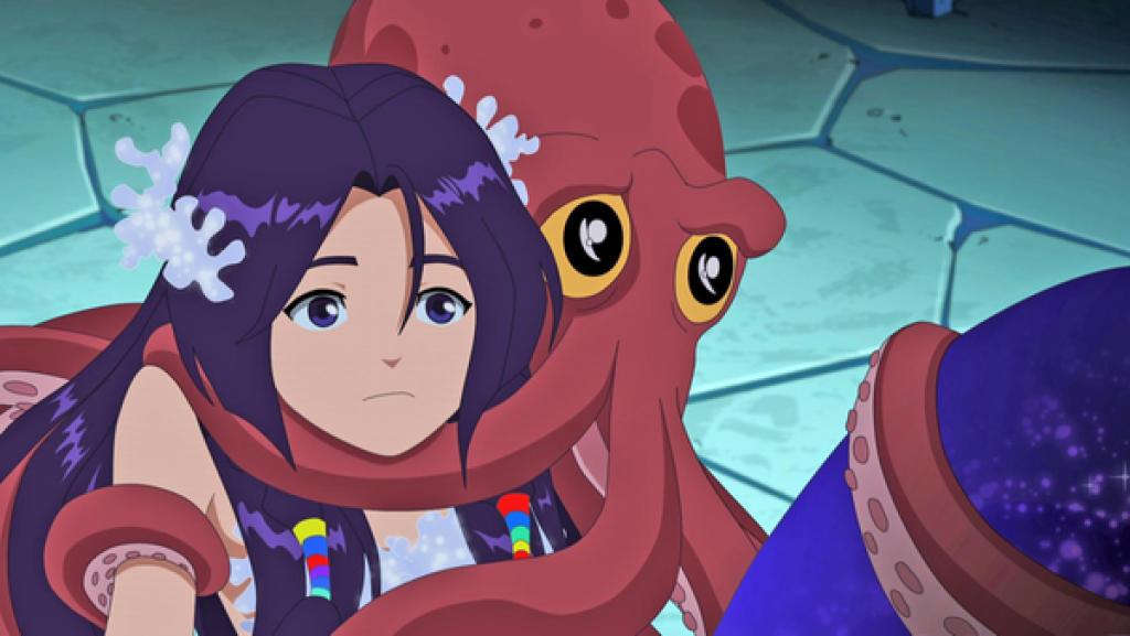 Die Orakel-Krake | Rechte: ZDF Krake Dany hat Angst und klammert sich an Cleo.