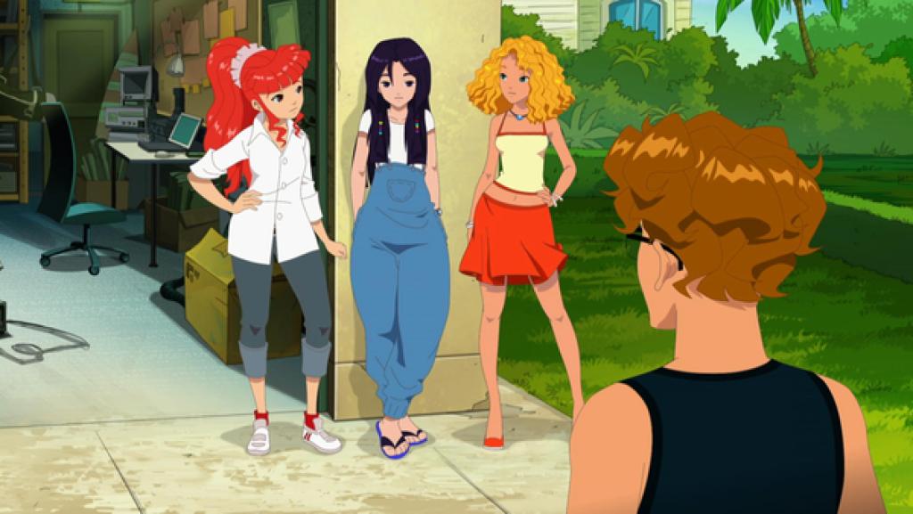 Lewis trifft auf Emma, Cleo und Rikki.