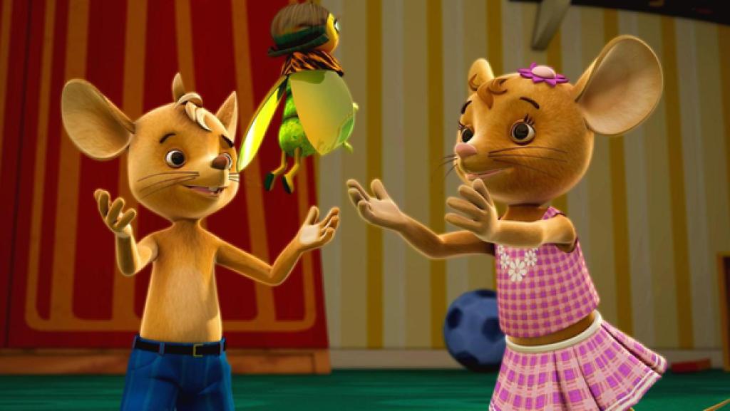 Das Glühwürmchen hilft Jo und Naya.