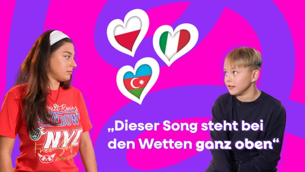 Susan und Bjarne vor pinkem Hintergrund. Neben ihnen Länderflaggen in Herzform.