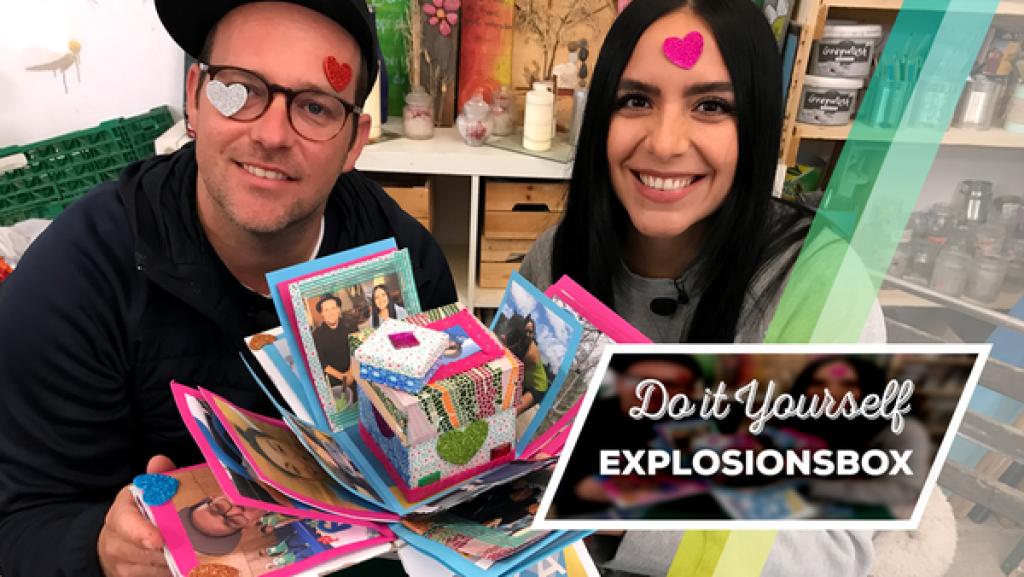 KiKA LIVE Endlich-Freitag-Video: DIY Explosionsbox | Rechte: KiKA / Andrea Thoben Ben und Jess basteln eine Explosionsbox