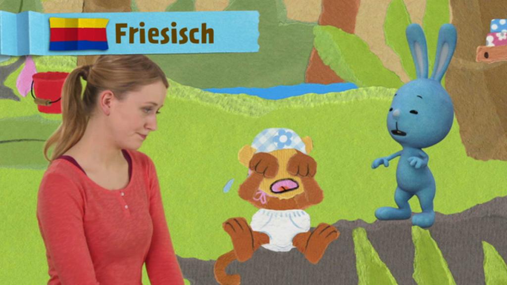 Anni und Kikaninchen wickeln das Affenbaby | Rechte: KiKA Anni und Kikaninchen wickeln das Affenbaby | Rechte: KiKA