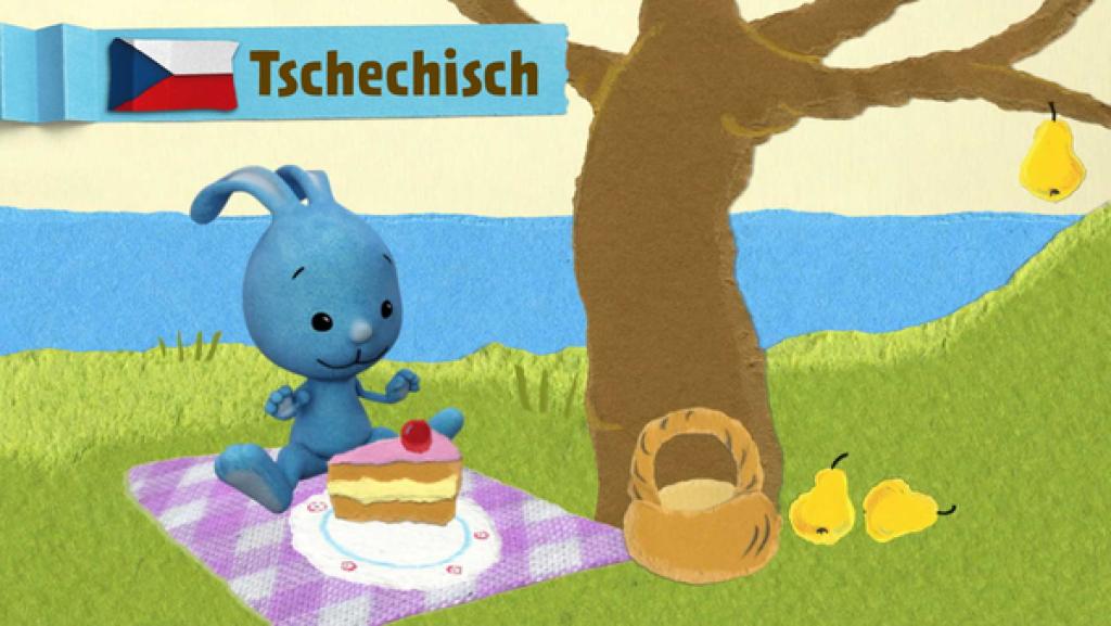 Kikaninchen rutscht auf einem Tellerschlitten | Rechte: KiKA Kikaninchen rutscht auf einem Tellerschlitten | Rechte: KiKA