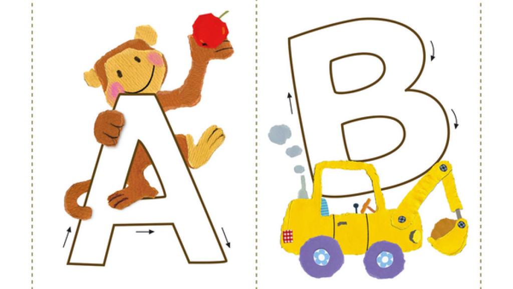 Die Bastelanleitung zum Ausdrucken mit Buchstabenkarten von A bis Z, sowie Ä, Ö und Ü.