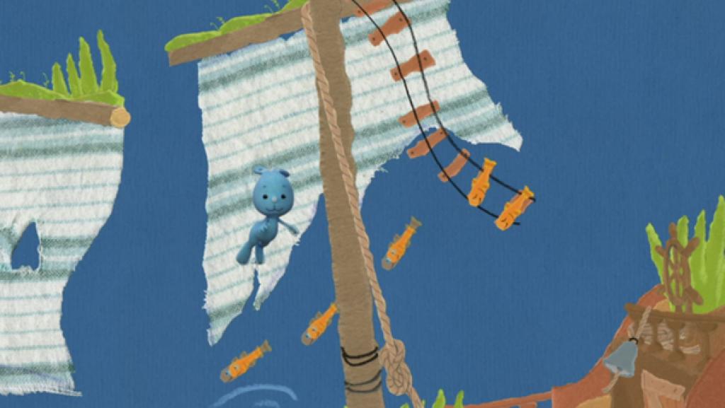 Kikaninchen taucht an einem Schiffswrack