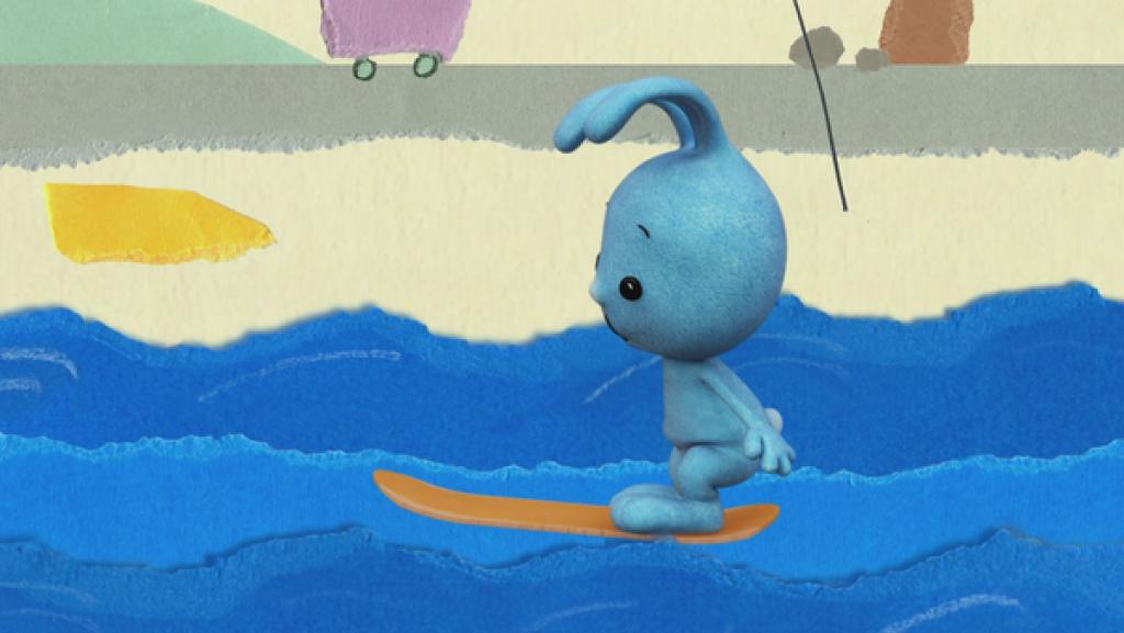 Ein Skateboard wird zum Surfbrett | Rechte: KiKA Ein Skateboard wird zum Surfbrett | Rechte: KiKA