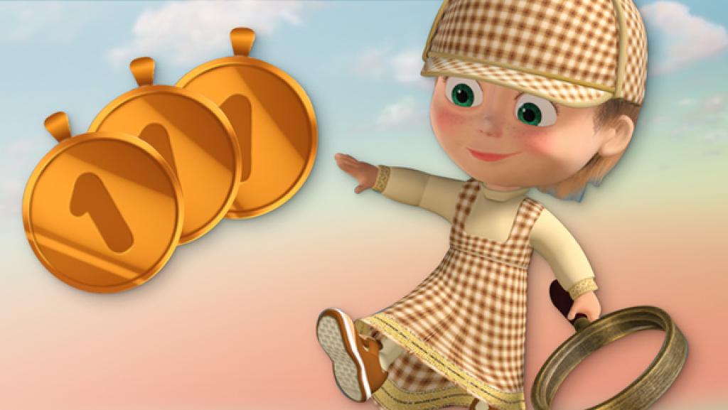 Mascha und der Bär Spiel verlorene Medaillen 