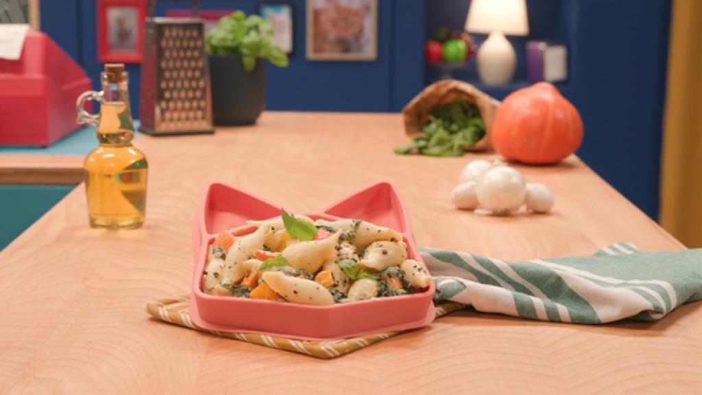 Nudeln in Muschelform sind neu für Moppi.