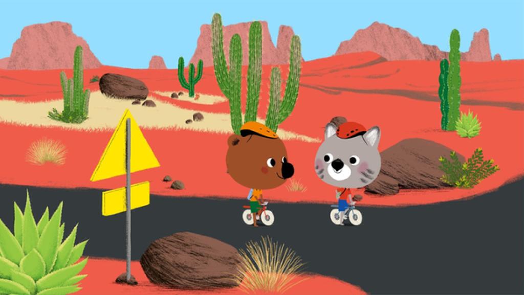 Mouk und Chavapa radeln durch Arizona, um ein besonders tolles Foto zu machen.