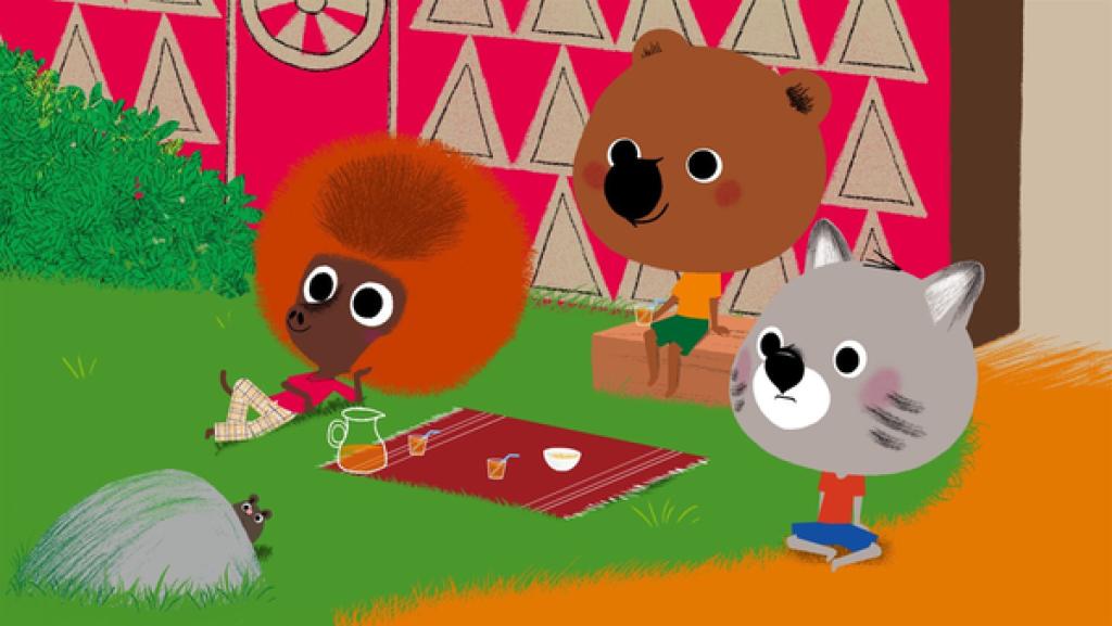 Während Mouk, Chavapa und ihr Freund Bouba auf das Wanderkino warten, hören sie eine alte Geschichte aus Senegal.