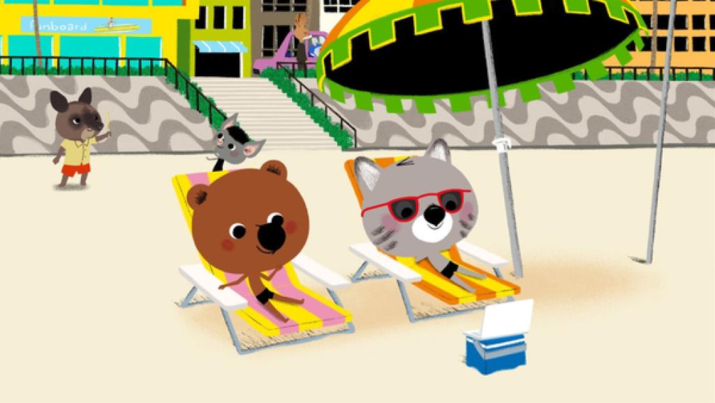 Mouk und Chavapa entspannen sich am Strand von Rio