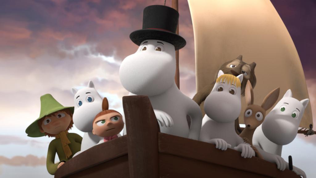 Mumintroll ist mit der Familie und seinen Freunden auf einem Schiff zu neuen Abenteuern aufgebrochen.