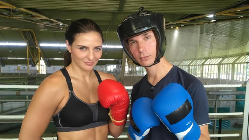 Eric mit Box-Weltmeisterin Christina Hammer