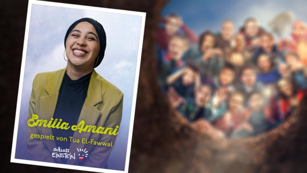 Emilia Amani | Rechte: mdr / Saxonia Media / Thomas Dietze Autogrammkarte von Tua El-Fawwal (Rolle Emilia Amani)