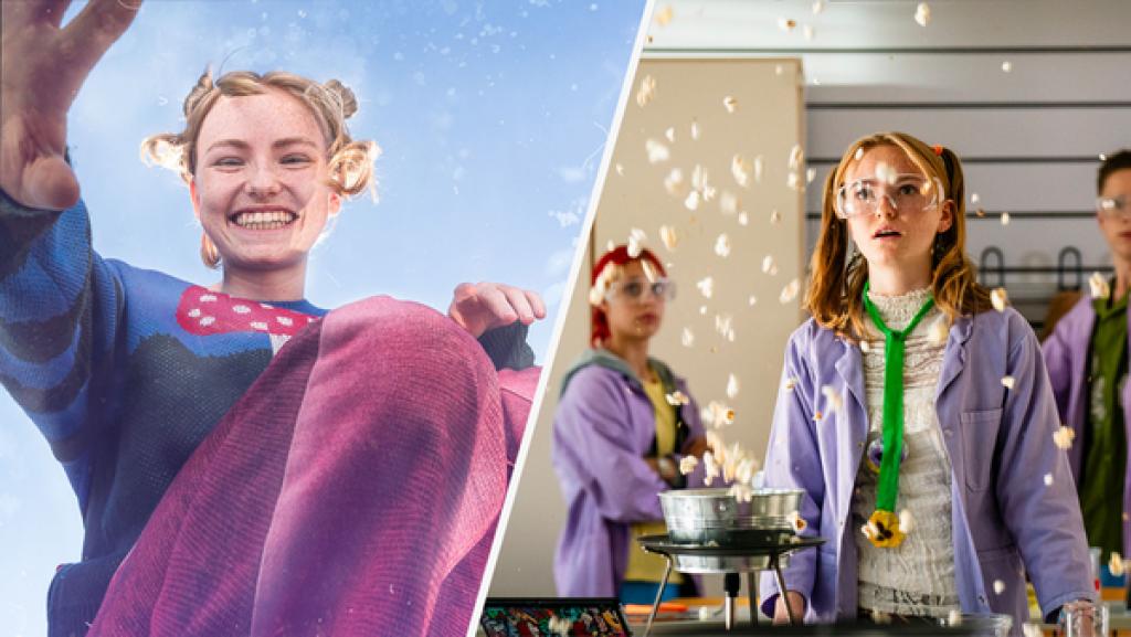 Rechte: mdr / Saxonia Media / Thomas Dietze Collage: Jamila Kara Kichakuro Weintritt neben ihrer Schloss-Einstein-Rolle Chiara Dorn