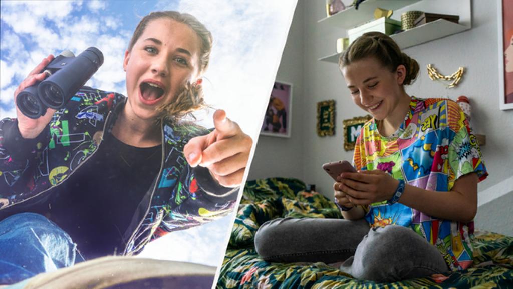 Rechte: mdr / Saxonia Media / Thomas Dietze Collage: Julie Marienfeld neben ihrer Schloss-Einstein-Rolle Nesrin Schulze