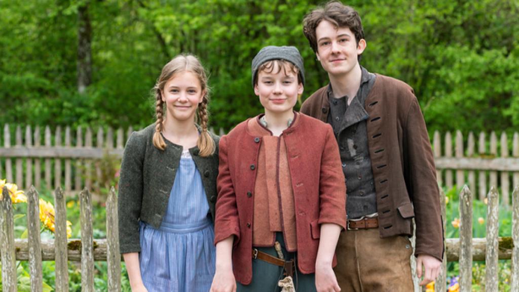 Darsteller und Darstellerin des Märchenfilms "Die drei Königskinder"