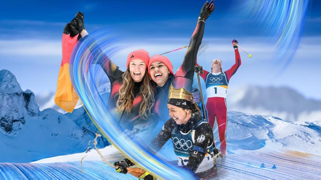 Der Viererbob von Johannes Lochner am Start 