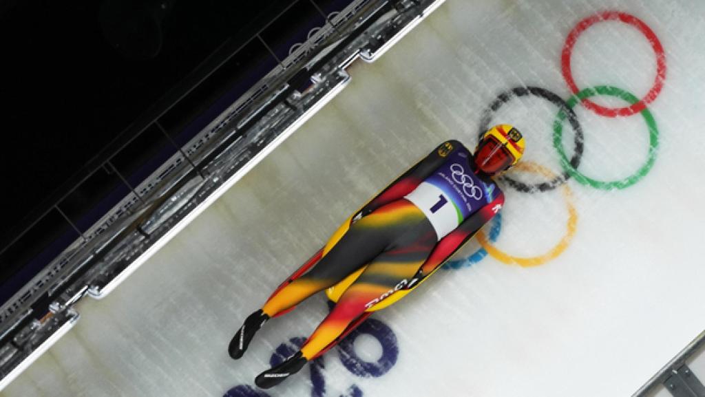 Die deutsche Rennrodlerin Julia Taubitz in Cortina