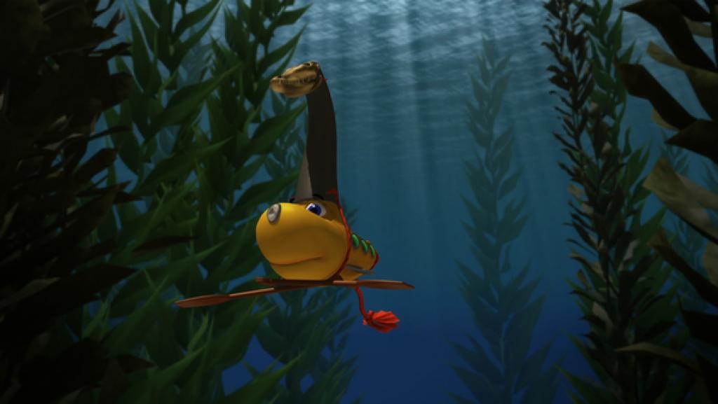 Rechte: KiKA/Mike Young Productions Timmy verkleider sich als Dinosaurier.