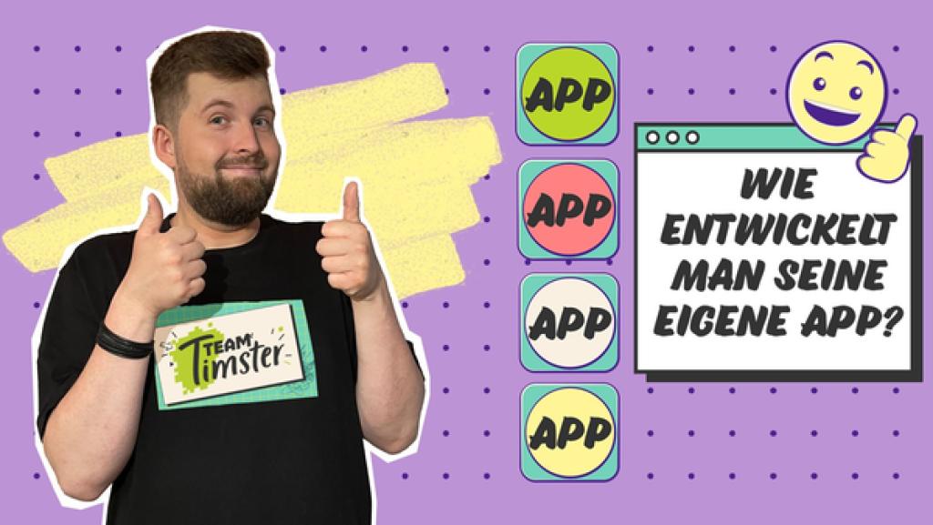 Team Timster trifft Laurin. Er hat seine eigene App entwickelt.