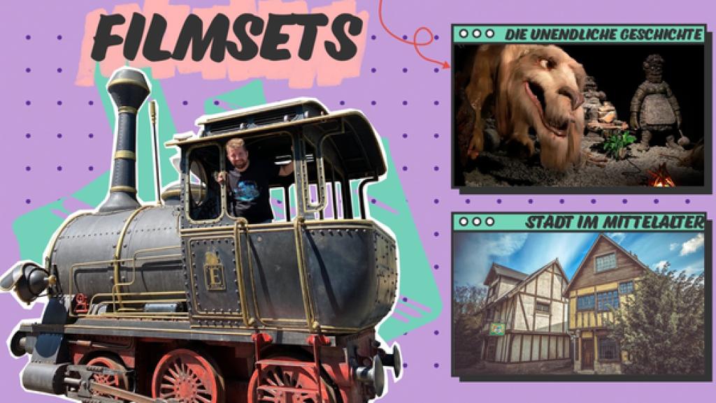 Tim ist im Filmpark Babelsberg in echten Filmsets unterwegs.