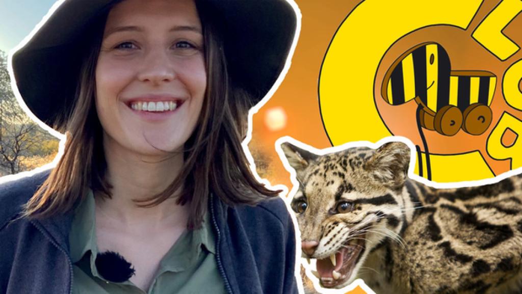 Tierärztin Hannah Emde und ein Nebelparder