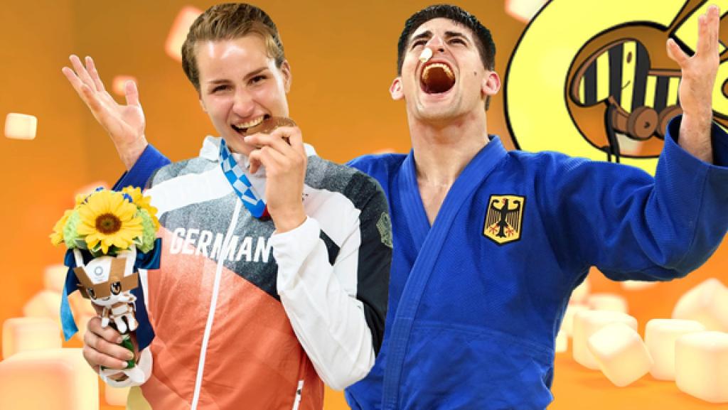 Judoka Anna-Maria Wagner und Eduard Trippel