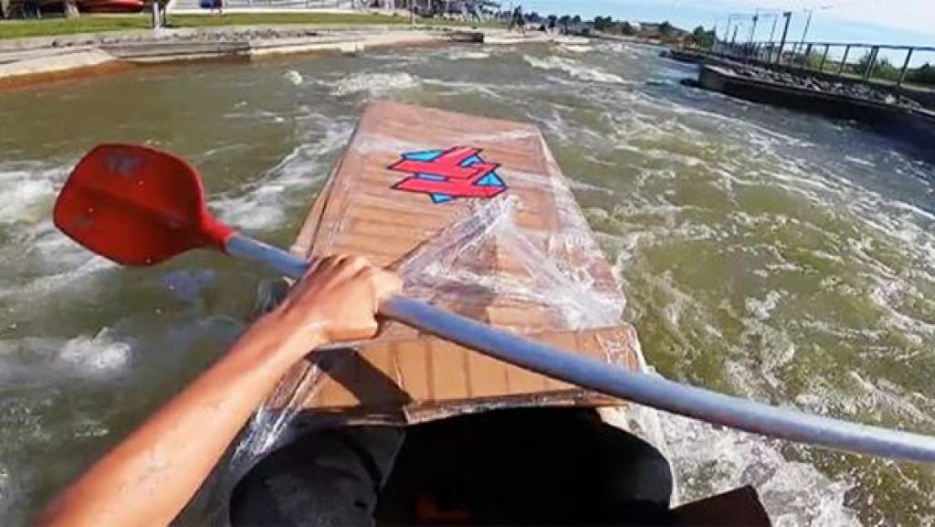 Die Pappboot-Challenge (Quelle: rbb)