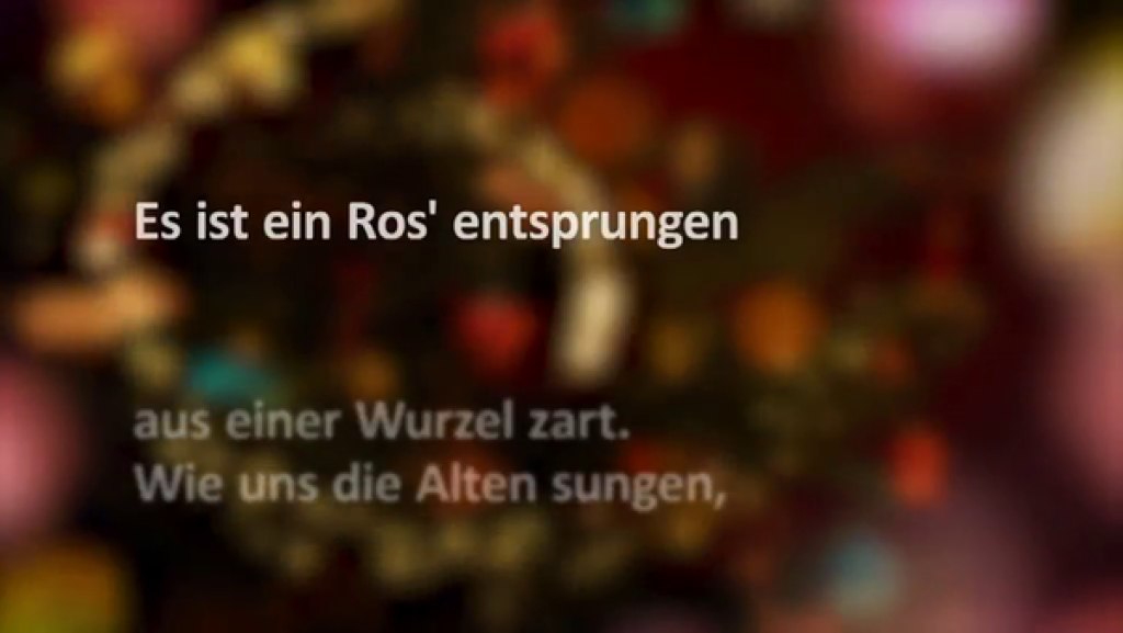 Es ist ein Ros entsprungen | Rechte: KiKA Liedtext: Es ist ein Ros entsprungen