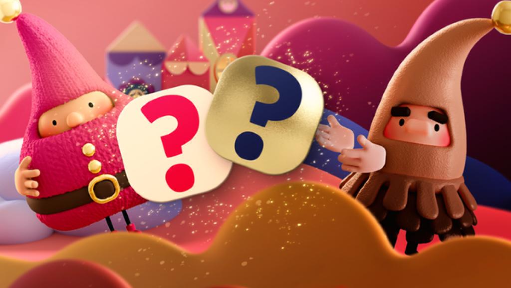 KiKA-Wichtel mit Fragezeichen