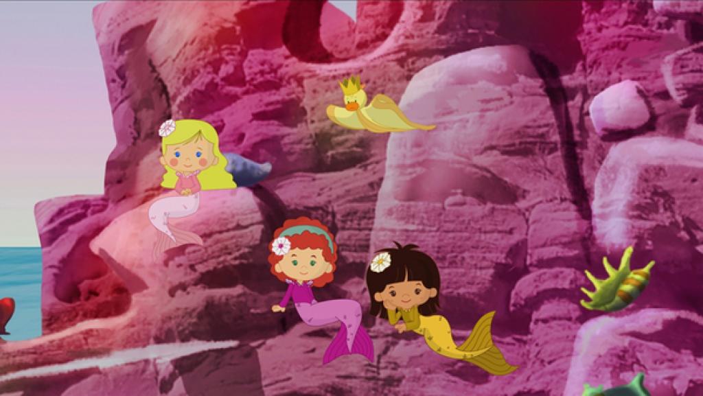 Rechte: KiKA/Mike Young Productions Zoé, Tanja und Yasemin diesmal als Meerjungfrauen