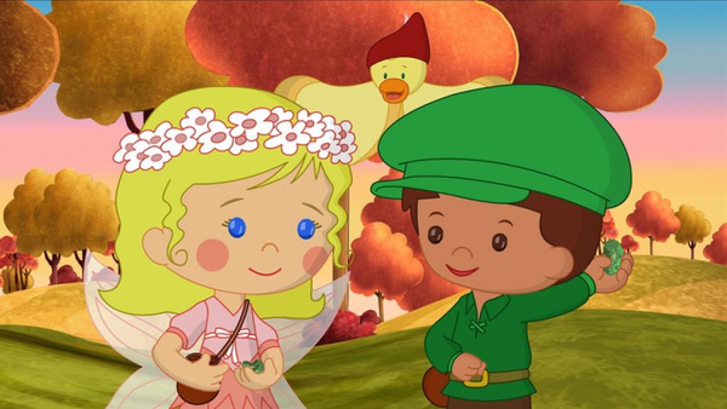 Rechte: KiKA/Mike Young Productions Zoé, Finn, QuackQuack und die Zauberbohnen